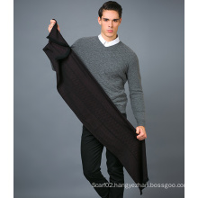 100% Men′s Wool Scarf in Solid Color Jacquard Wool Scarf